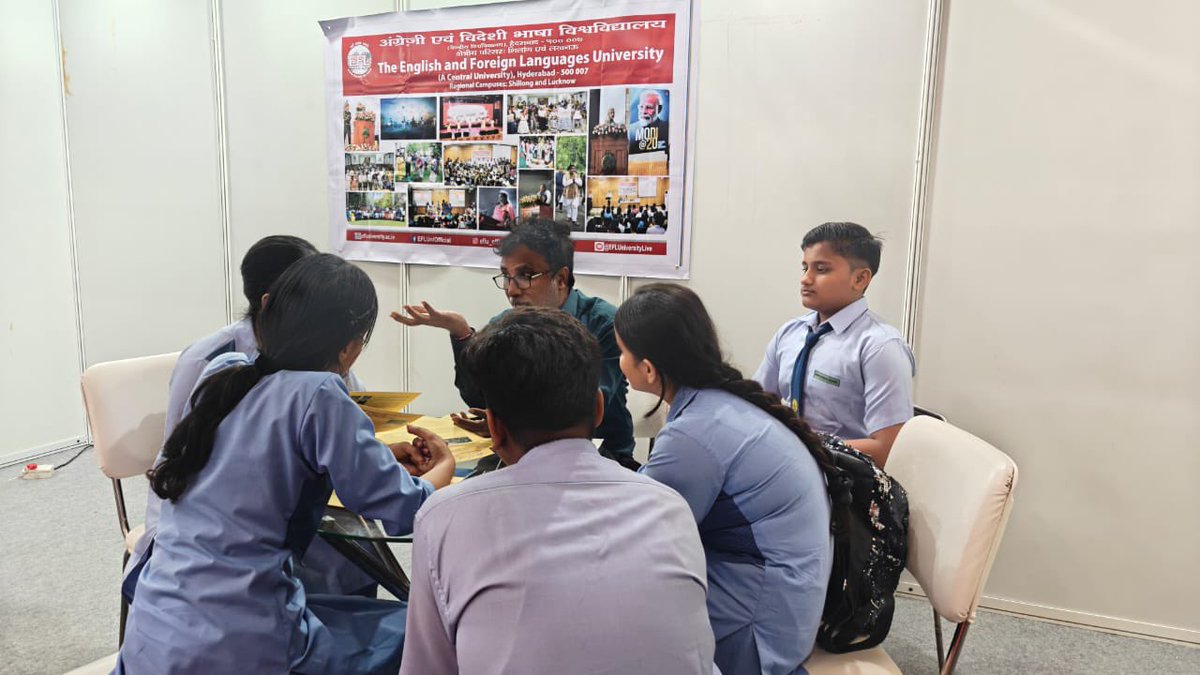 EFLU_OFFICIAL's tweet photo. Visitors and dignitaries are thronging the stall of The English and Foreign Languages University (@EFLU_OFFICIAL ) at the Government Achievements and Schemes Expo - 2025, New Delhi.
Come visit us and explore how @EFLU_OFFICIAL is empowering India’s youth through language!
#EFLU #LanguagesForFuture #NEP2020 #SkillIndia #StudyInIndia #GlobalClassrooms #NewIndia
#EFLU #GovtExpo2025 #GovernmentSchemesExpo #LanguagesEmpower #BharatEducation #ViksitBharat2047 #AmritKaal
@EduMinOfIndia
@PIB_India
@mygovindia
@ugc_india
@AICTE_INDIA
@DDNewslive