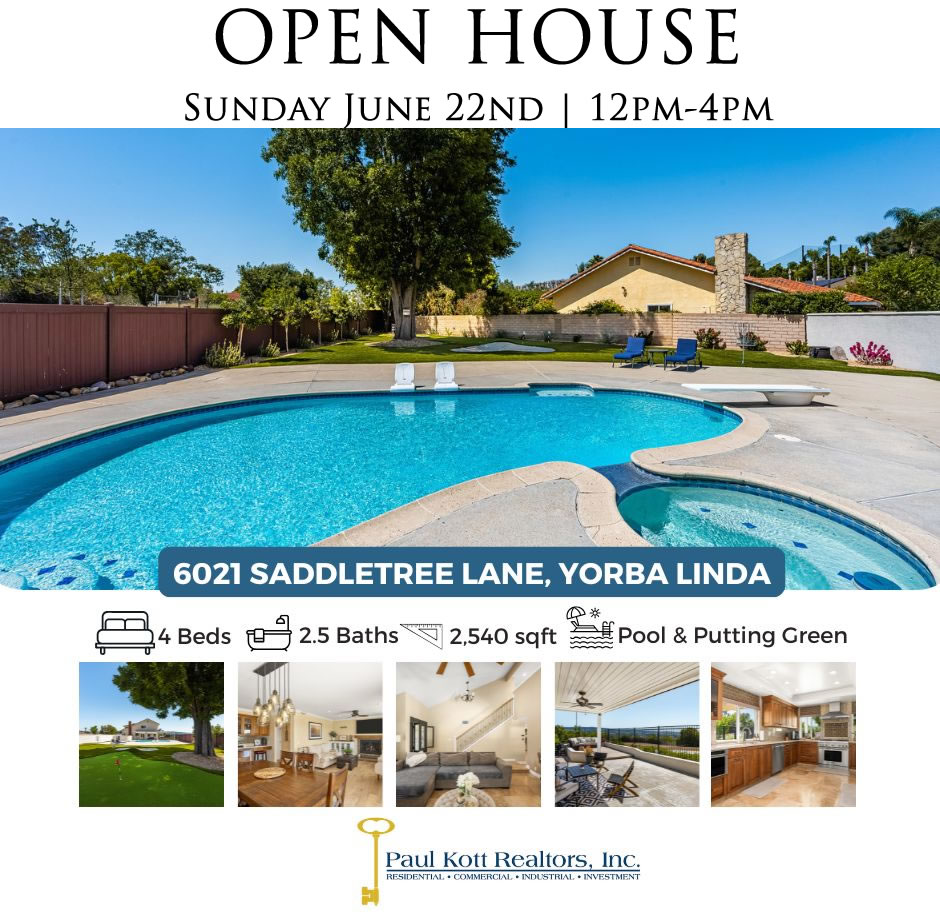 PKRealtors's tweet photo. ☀️ 3 open houses today – one great day to shop!

🏡 Dogwood, Anaheim (11–2) – fully remodeled
🏡 Pioneer, Anaheim (12–4) – pool, solar, style
🏡 Saddle Tree, Yorba Linda (12–4) – stunning views &amp; luxury touches

Come tour! #OpenHouse #OCRealEstate #AnaheimHomes #YorbaLinda https://t.co/6bp9eA2FpI