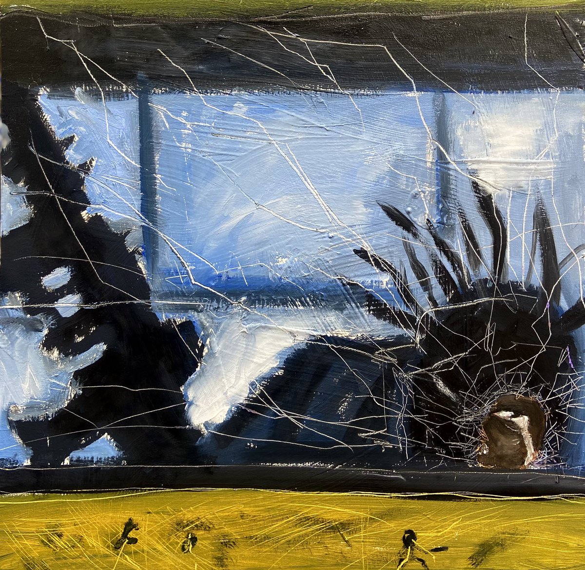 Atenção ,óleo em tela