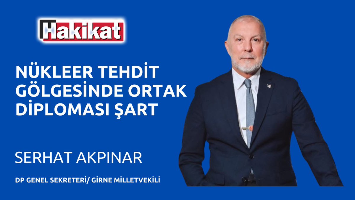 Türkiye’nin barış adımlarına destek verilmeli kibrishakikat.com/?p=237175 <a href="/akpinar_serhat/">Serhat AKPINAR</a>  #SerhatAkpınar #Hakikat #DemokratParti #DP