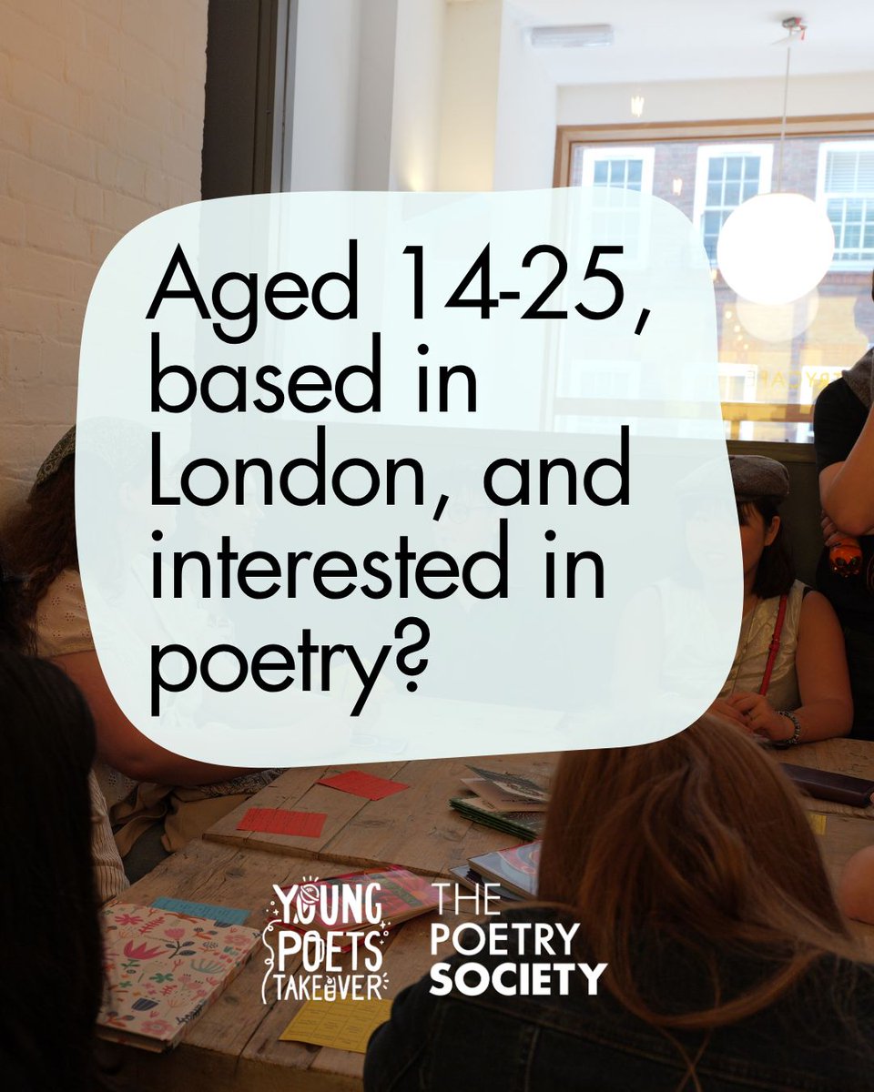 PoetrySociety's tweet image. Young poets: join us on Saturday 2 August for our next open mic at The Poetry Cafe in London!
Tickets are free, but booking is essential: bit.ly/AugustTakeover