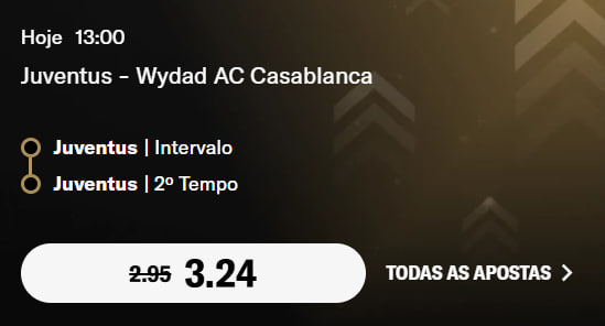🚨 VAMOS JUVENTUS!!!

⚽️ Juventus vence no 1º TEMPO + 2º TEMPO
💣 ODD 3.24 (subiu, tava 2.95)

👉 GARANTE AGORA (odds.link/telegrambetmgm…)

🔞 Jogue com responsabilidade.
