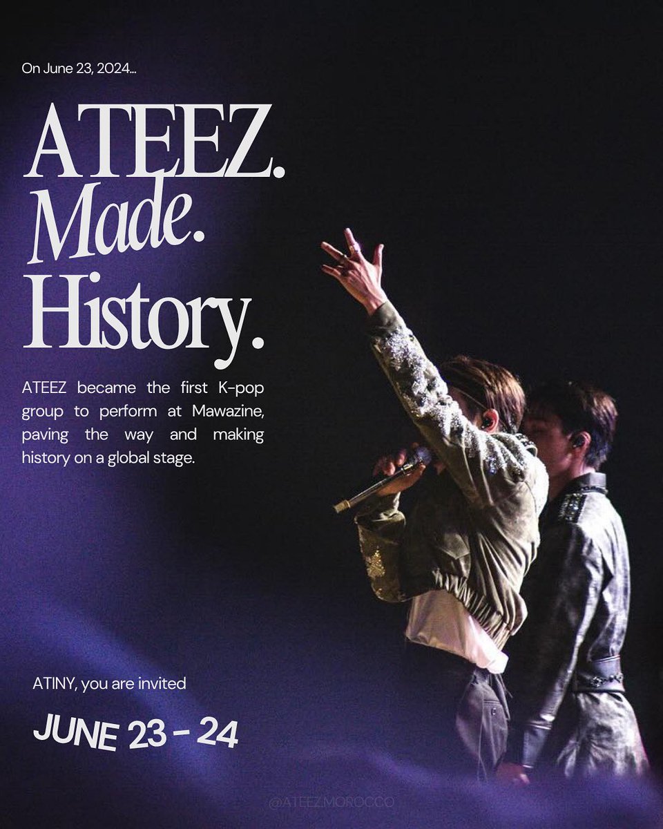 ATEEZMAD's tweet photo. [📢] MAWATEEZ 1st ANNIVERSARY

ATINYs, the MAWATEEZ 1st Anniversary celebration has officially begun 🥳 Join us as we celebrate the stage that made history 🔥

RT &amp; Reply ⤵️

BACK TO MAWATEEZ
#MAWATEEZ1stAnniversary #MAWATEEZ #ATEEZ #에이티즈 @ATEEZofficial https://t.co/wL2EIZLvdX