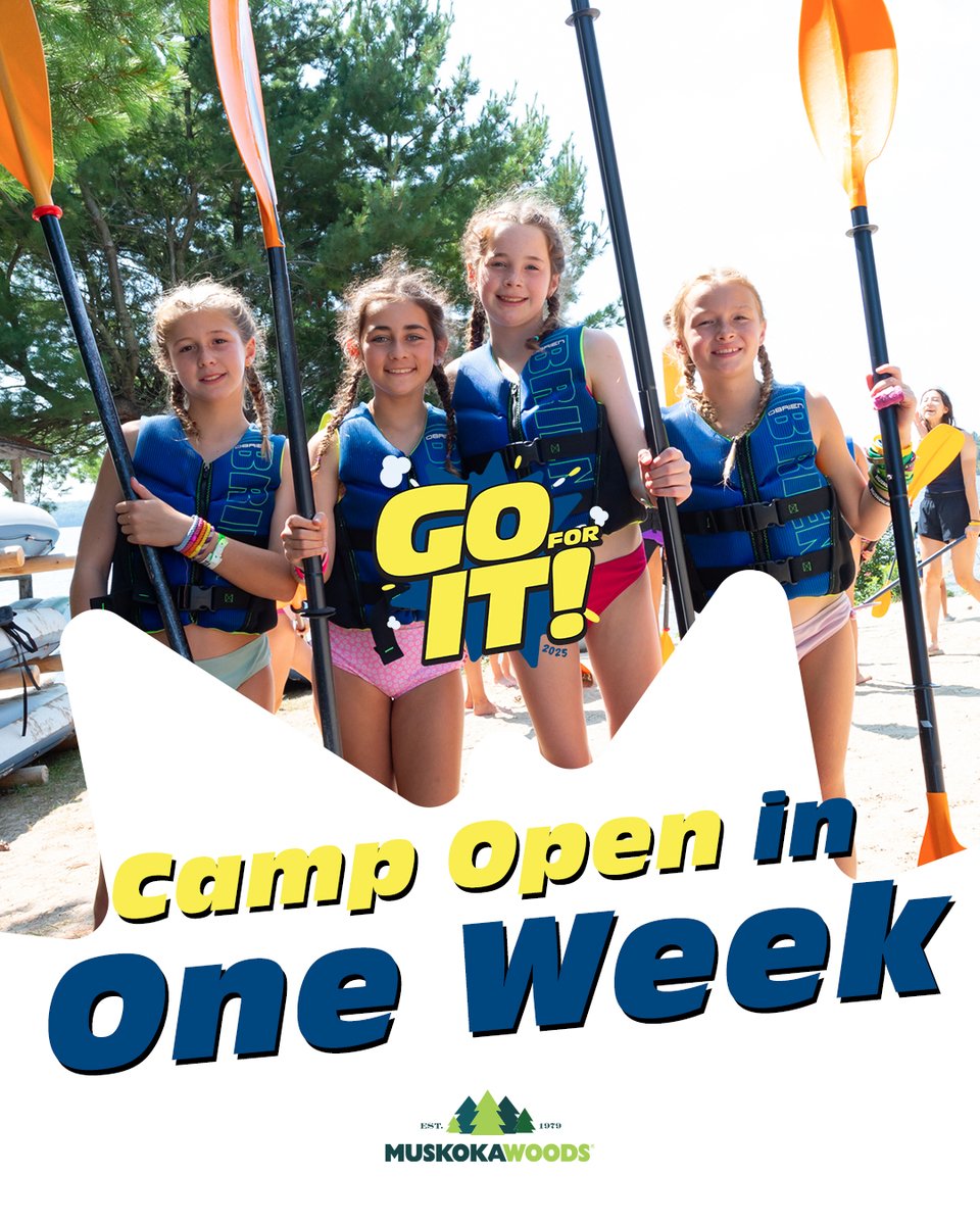One week ‘til the gates swing open and the adventure begins! Who's ready to GO FOR IT this summer at Muskoka Woods?!

#MuskokaWoods #SummerCamp #OntarioCamps