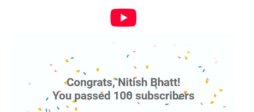 NitishBhatt_'s tweet photo. Hey everyone, Just joined the 100 subscribers on YouTube club. VIRTUAL HIGH-FIVE! https://t.co/7eRfnHV9MB https://t.co/glYhcLz4CX