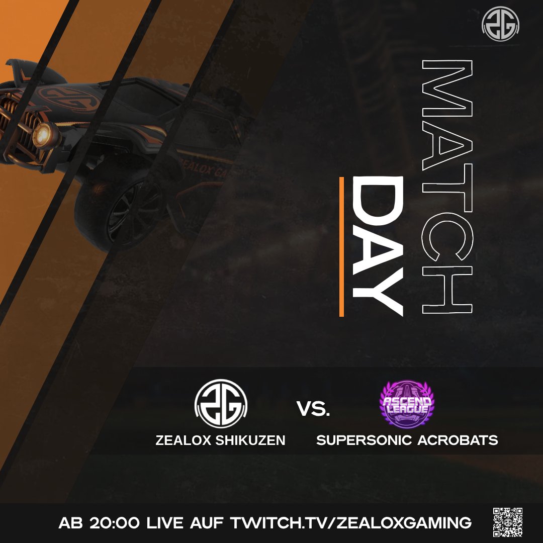 Matchday! 🚀⚽

Heute um 20:00 Uhr ist es soweit – ein packendes Duell zwischen unsere Zealox Shikuzen und den Supersonic Acrobats steht an!

📅 Heute, 20:00 Uhr
🎮 Ascend League - B05
🎙️ Interview nach dem Spiel
📺 Live auf: twitch.tv/zealoxgaming