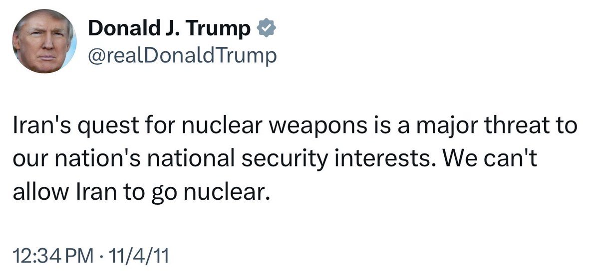 Pismo_B's tweet image. Weโre not at war with Iran. Weโre at war with Iranโs nuclear program.