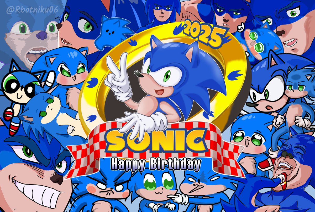 Rbotniku06's tweet photo. 2025년 소닉 생일 축하!
Happy Sonic Birthday 2025!
2025年,ソニックの誕生日おめでとう!
#소닉 #소닉생일2025 #Sonic #ソニック #ソニックバースデー2025 https://t.co/OsYVePxwYA
