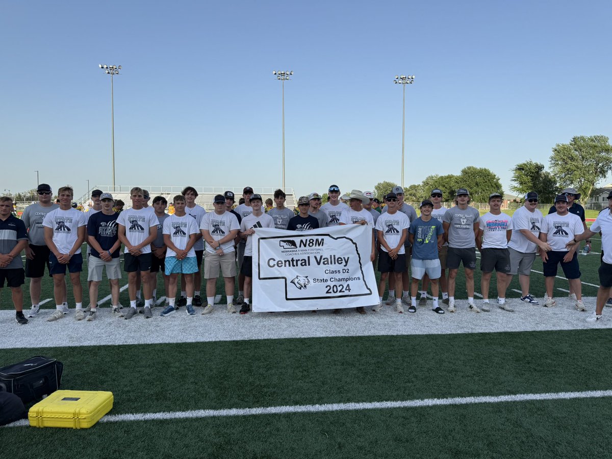 NEMFCA (@ne8manfb) on Twitter photo We wanted to honor the 2024 N8M State Champs one more time. <a href="/CVcougarFB/">Central Valley Cougars Football</a> <a href="/SCougars/">Sandy Creek</a> We wanted to honor the 2024 N8M State Champs one more time. <a href="/CVcougarFB/">Central Valley Cougars Football</a> <a href="/SCougars/">Sandy Creek</a>