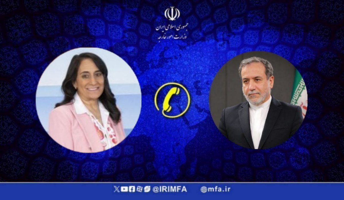 Iranian, Canadian FMs hold phone conversation 

On Saturday night, Iranian Foreign Minister Seyyed Abbas Araghchi held a telephone conversation with Anita Anand, Minister of Foreign Affairs of Canada, to discuss the latest developments following the military aggression by the