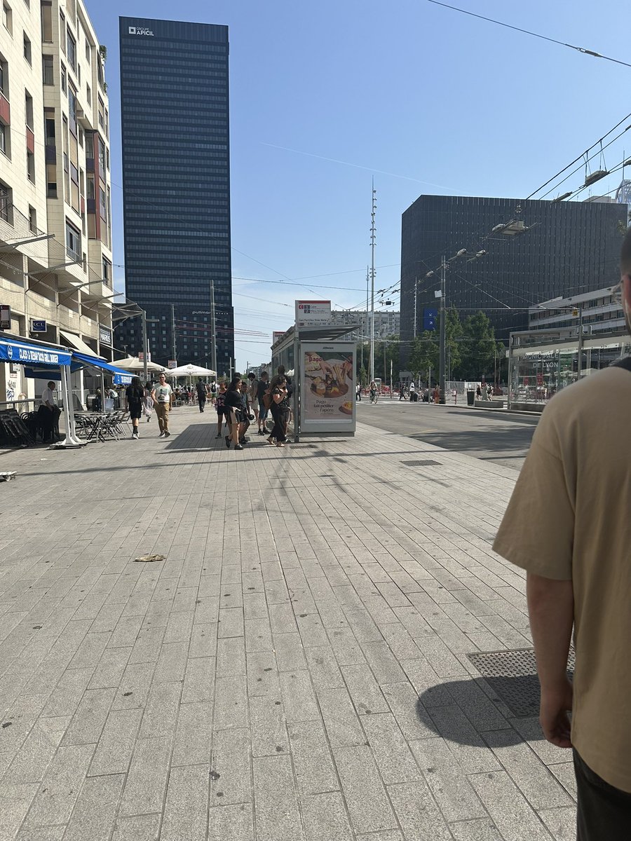 36°C à Lyon aujourd’hui et pas un espace ombragé pour attendre son bus.

Chacun fait comme il peut.
