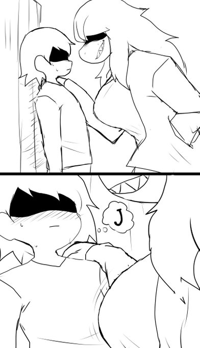 胸を見てしまうクリス。 