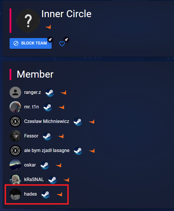 hades w grupie treningowej Inner Circle👀