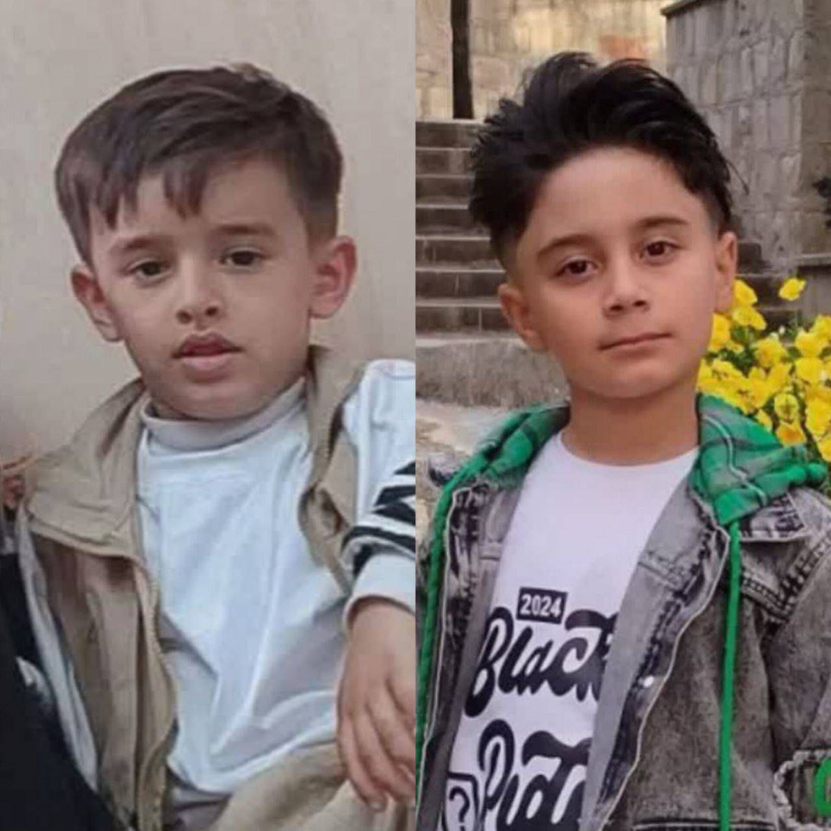 🇮🇷| Israel killed two 7-year old children in Tabriz

Martyrs:
🕊️Taha Behrouzi, 7 years old
🕊️Alisan Jabbari, 7 years old