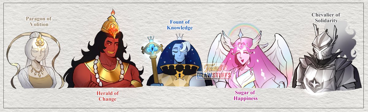 Drew their Pre-Corrupted forms out of boredom 🙃

-
-
-
-
(I got lazy and didn't drew HoC's extra arms + S_Salt's one is just a headcanon lmao)
#cookierunkingdom #CRK #cookierunkingdomfanart
