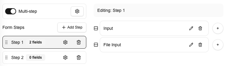 strad3r's tweet image. Worked on this feature for nearly two days, but planning took about a month. I'm still unconvinced this is the easiest way to create multistep forms.
It may extend to a multistep wrapper component with default styles at 🔜 shadcn-form.com