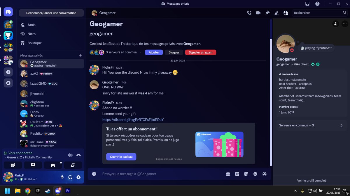 Congratulations to GeoGamer for winning the prize !