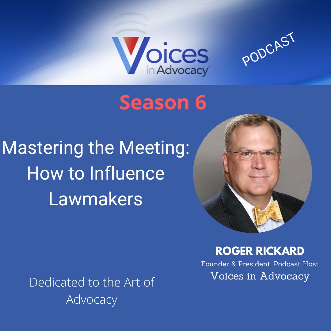 Meeting with a lawmaker? You’ve got 15 minutes—make it count.

🎧 New on Voices in Advocacy: Mastering the Meeting: How to Influence Lawmakers w/ @RogerRickard

Get practical tips to prep, persuade, and follow up like a pro.
🔗zurl.co/Gzxh4 
#Advocacy #CivicEngagement
