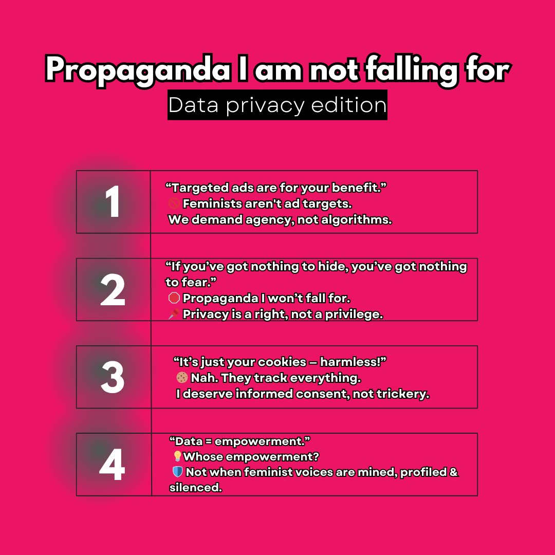 nanono_rebecca's tweet photo. 👁️ Just because it’s online doesn’t mean it’s safe.
We’re calling out the digital lies sold to feminists every day.
Online privacy is a right, not a feature.
#CyberSecureSisters #PropagandaIWontFallFor #FeministInternet #DigitalJustice #Shetechtive https://t.co/XIJIZHpSCL