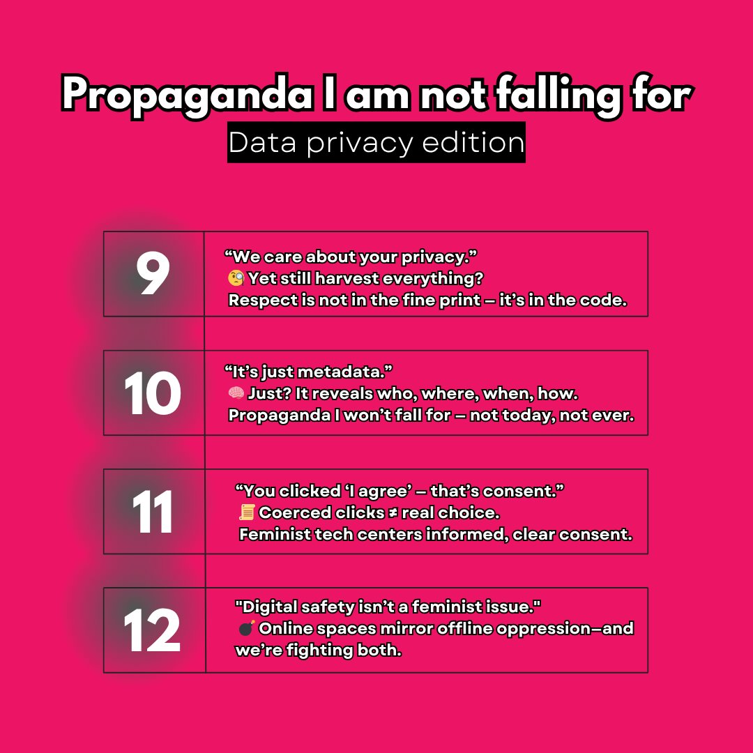 nanono_rebecca's tweet photo. 👁️ Just because it’s online doesn’t mean it’s safe.
We’re calling out the digital lies sold to feminists every day.
Online privacy is a right, not a feature.
#CyberSecureSisters #PropagandaIWontFallFor #FeministInternet #DigitalJustice #Shetechtive https://t.co/XIJIZHpSCL