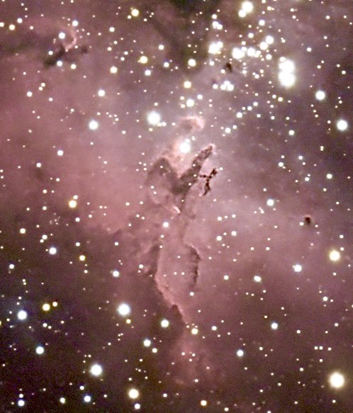 M16 The Eagle Nebula. 429 pictures at 10 seconds each, taken with the Celestron Origin telescope. Picture stacked and processed in PixInsight.