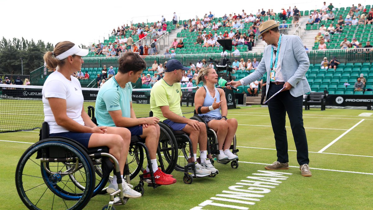 Wheelchair Tennis (LTA) (@wchairtennisgb) on Twitter photo Wheelchair Tennis X Grass Court Season is GO! 🟩🎾🌱
After the weather intervened yesterday at the Lexus Nottingham Open, it was Court 1 and Centre Court today for <a href="/lucy_shuker/">Lucy Shuker</a> <a href="/AndyLapthorne/">Andy Lapthorne</a> <a href="/CorneliaTennis/">Cornelia.O</a> <a href="/gregjslade/">Greg Slade</a>
#wheelchairtennis | #LexusNottinghamOpen Wheelchair Tennis X Grass Court Season is GO! 🟩🎾🌱
After the weather intervened yesterday at the Lexus Nottingham Open, it was Court 1 and Centre Court today for <a href="/lucy_shuker/">Lucy Shuker</a> <a href="/AndyLapthorne/">Andy Lapthorne</a> <a href="/CorneliaTennis/">Cornelia.O</a> <a href="/gregjslade/">Greg Slade</a>
#wheelchairtennis | #LexusNottinghamOpen