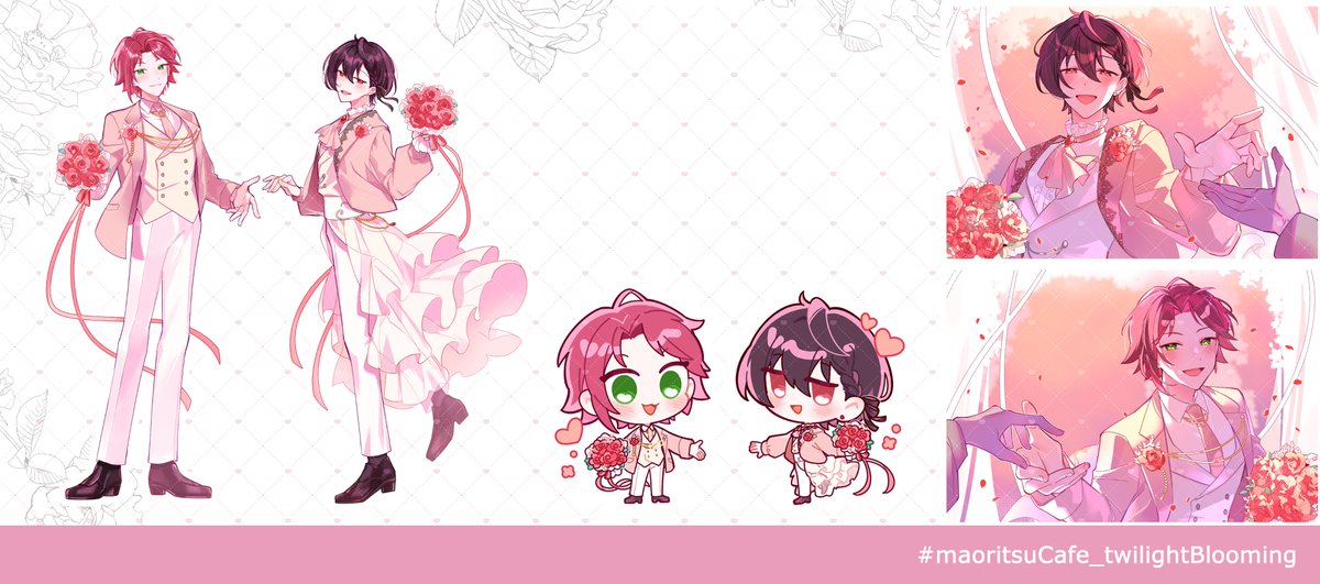 CIRIIN1's tweet photo. 『　Twilight Blooming　』
Mao*Ritsu wedding project fancafe

รวมอาร์ตทั้งหมดที่วาดให้กับแฟนคาเฟ่มาริทค่ะ💐
ฟรินฟรินมาก แฮปปี้มากTT ขอบคุณที่จัดเฟ่นี้ขึ้นมาและให้โอกาสเราได้เป็นส่วนหนึ่งในความรักนะคะ ♡ 
#maoritsuCafe_twilightBlooming https://t.co/AdaCZDzW44