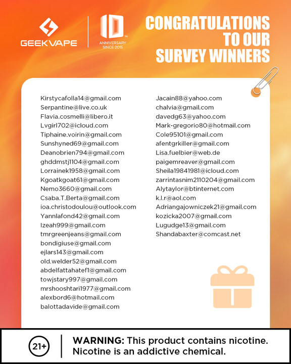 🎉 Congratulations to Our Survey Winners! 🎉
We appreciate everyone who took the time to fill out our survey! 🙌
Your feedback is valuable to us.

Congratulations to the lucky winners! 🎁 Didn’t win this time? Don’t worry—the survey is still ongoing, and more winners will be