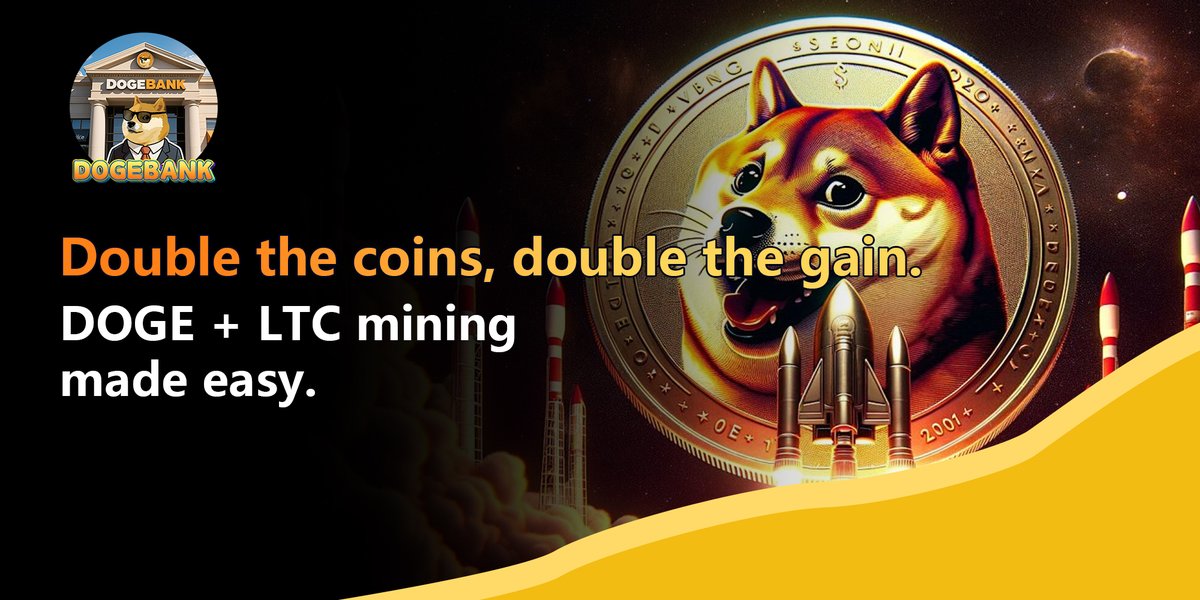 ⚙️ #DOGE + #LTC dual mining = more yield, less hassle.

<a href="/Doge_Bank_/">DOGE BANK</a> makes every hash work harder.

Welcome to effortless gains. 💰🐶

#DogeBank #DualMining #Crypto