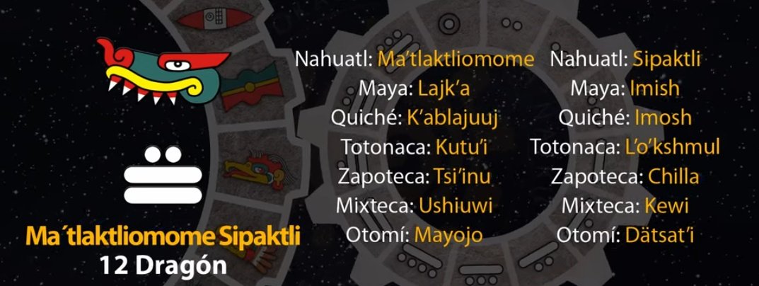El tonal de hoy es "12 Dragón - Ma´tlaktliomome Sipaktli" 22/06/25

Día 12 Dragón
3 de la veintena de Tekuilwitontli
Año 9 Lluvia
51 del 19 Atado
5147 del Quinto Sol
25947 del ciclo de precesión de los equinoccios.
#22deJunio de 2025.
#IglesiaTolteca #ULTIMAHORA  #FelizDomingo
