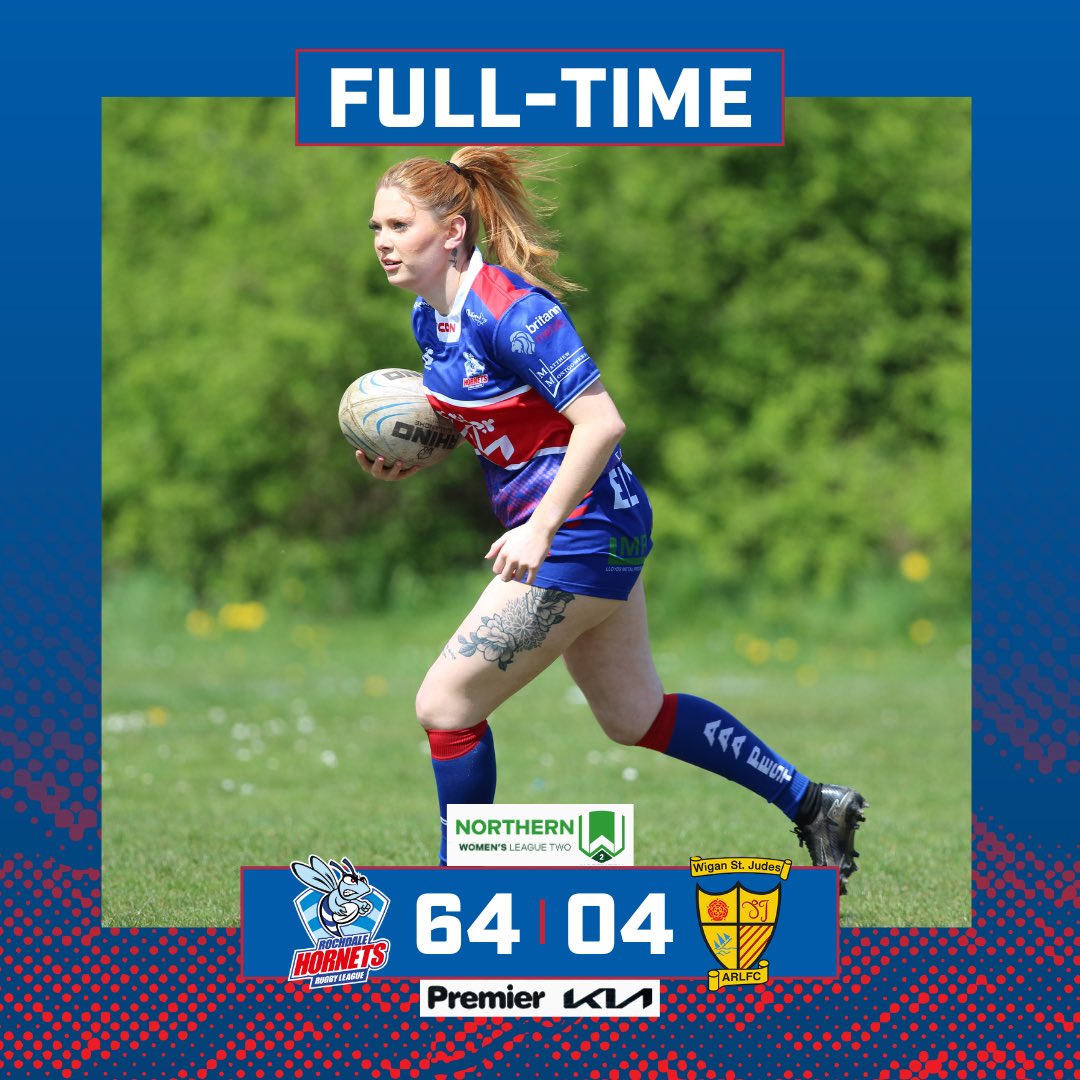 RochdaleHornets's tweet photo. FULL TIME: HORNETS GET THE TWO POINTS! 

A brilliant 80 minute performance, thank you @StJudesOfficial and all the best for rest of the season. https://t.co/qabyA5tDdA