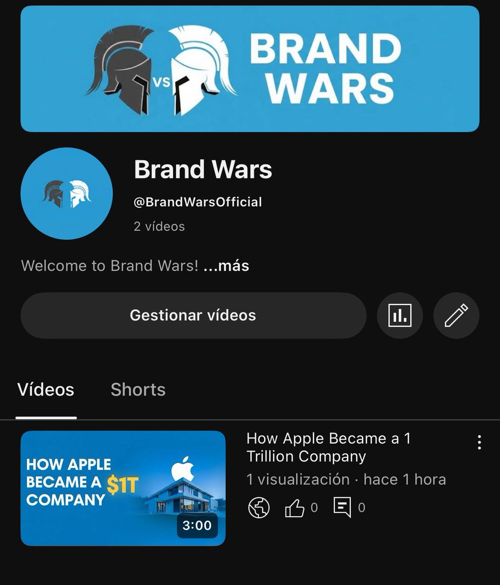Aún tengo que aprender cosas pero mis primeros canales de YouTube ya están funcionando, el de TOON RICHES es una idea que necesita mucha edición pero intentaré llegar a algo aproximado.

La de Brand Wars es algo mucho más automatizado, puede encajar más, acepto consejos 🤨