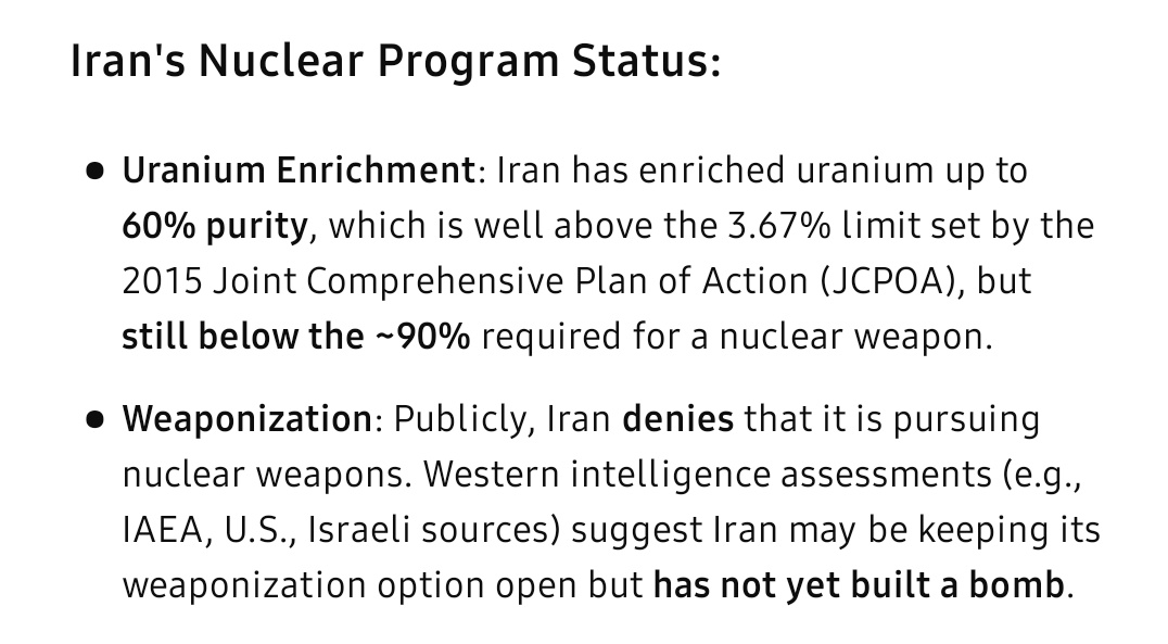 Zahra🇵🇰 -PakArmy 💚💚 (@mzbukh) on Twitter photo <a href="/IranReply/">Iran's Reply</a> If this were truly an official Iranian account, or if you were genuinely from Iran, you wu'd know that Iran’s nuclear weapons are not ready for testing yet. Only 60% of the work is complete, and due to the ongoing conflict, the program has been delayed by another two years. <a href="/IranReply/">Iran's Reply</a> If this were truly an official Iranian account, or if you were genuinely from Iran, you wu'd know that Iran’s nuclear weapons are not ready for testing yet. Only 60% of the work is complete, and due to the ongoing conflict, the program has been delayed by another two years.