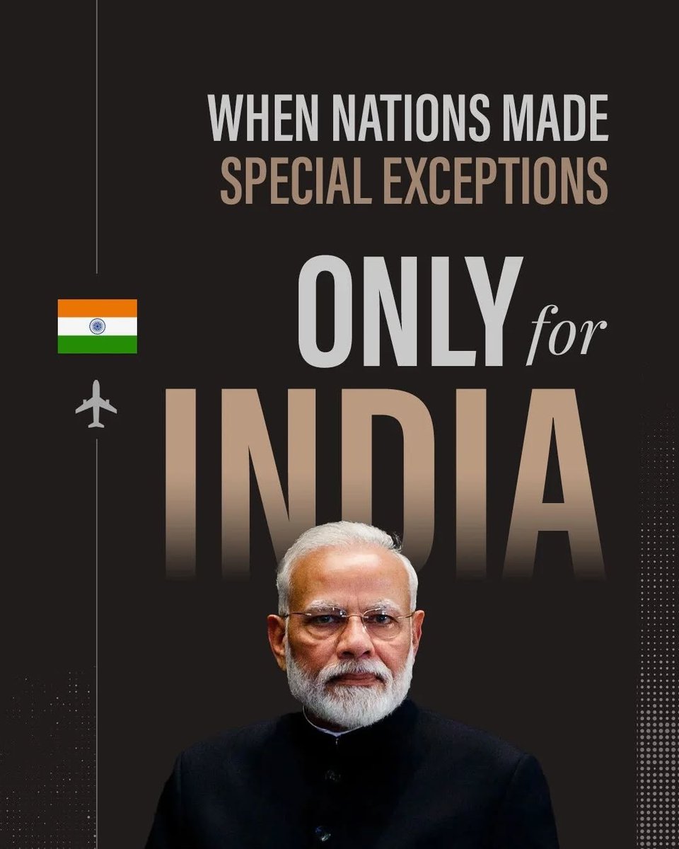 vpul_tyagi's tweet image. राष्ट्र शायद ही कभी नियमों में बदलाव करते हैं। लेकिन प्रधानमंत्री @narendramodi के नेतृत्व में, दुनिया ने भारत के लिए असाधारण अपवाद बनाए हैं, जो कभी अकल्पनीय थे।

ऐतिहासिक वापसी से लेकर साहसिक बचाव तक, ये क्षण....
#ModiHaiToMumkinHai #Modiplomacy #NewIndia #VishwaGuru #India