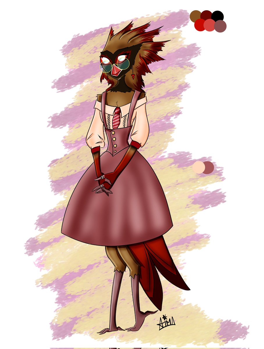 Aima_Bloodcap's tweet image. After my Impsona and my Hellsona, I'm glad to introduce you my Goetiasona inspired by the cardinal (because its red, and that's reason enough)
#HelluvaBossFanart #goetiasona #HelluvaBoss