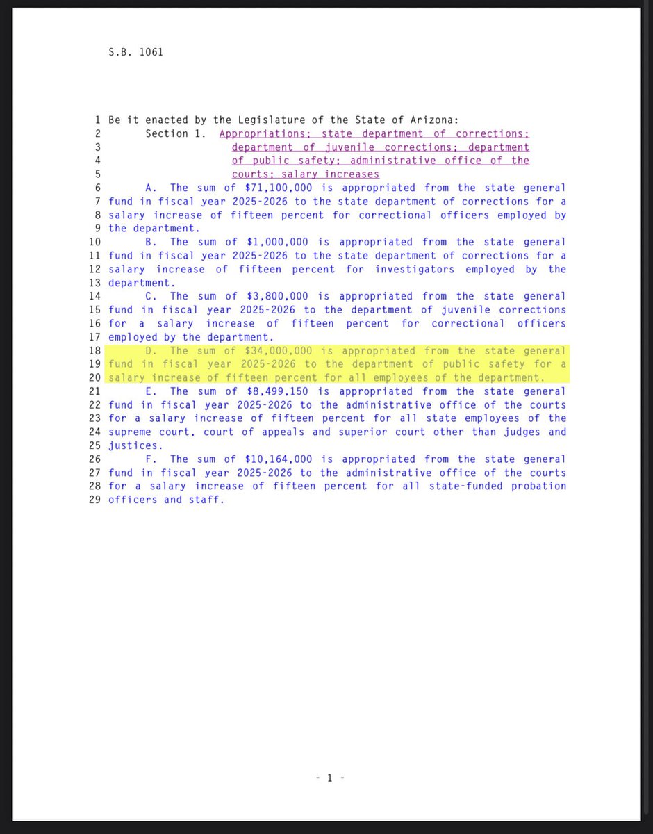 AZ_FOP_32's tweet image. The FOP proudly advocated for a pay raise that includes ALL Arizona DPS employees. While we’re grateful to see progress for our troopers, we stand firm in our belief that our professional staff - who are essential to the agency’s success - deserve equitable recognition and…