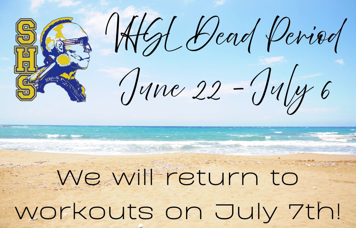 VHSL Dead Period has started!

When? June 22 - July 6
What does this mean? No team training, all school facilities are closed

Our first day back will be Monday, July 7.

Please make sure you have your physical!
If you will not have it completed, please reach out to Coach Johnson