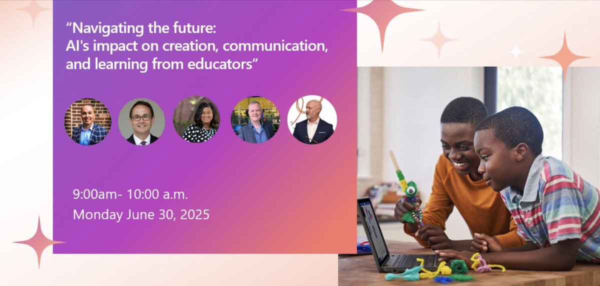 Honored to join an incredible panel at #ISTELive25 in San Antonio this week! 

We’ll be exploring “Navigating the future: AI’s impact on creation, communication, and learning from educators.” Excited to share insights and learn alongside inspiring leaders in education.