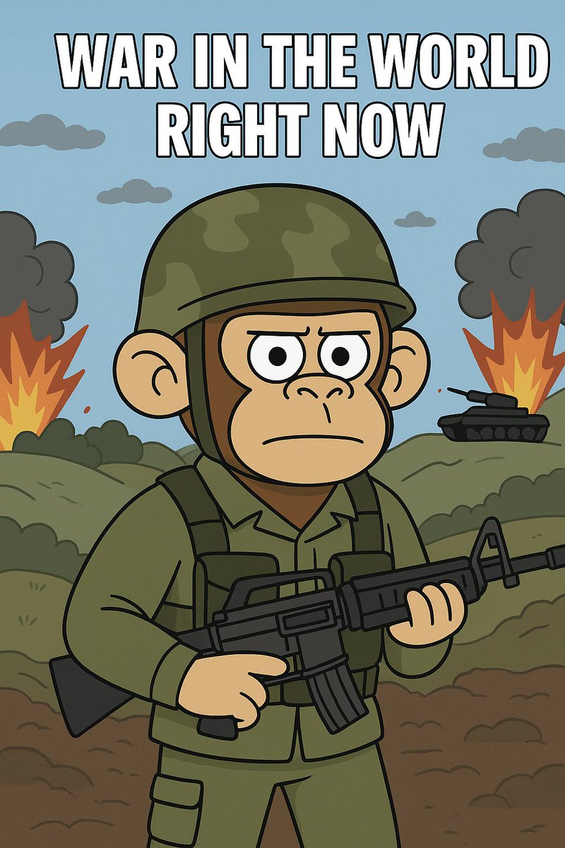 ChimpFiChimpy's tweet photo. While nations fight, real soldiers are out here defending $CHIMPY gains in the Banana Jungle X

This ain't war. This is Web3 Survival.

#CHIMPY #CryptoWarzone #WW3
#MemeCoinArmy #Degens https://t.co/nYxioZ6wL3