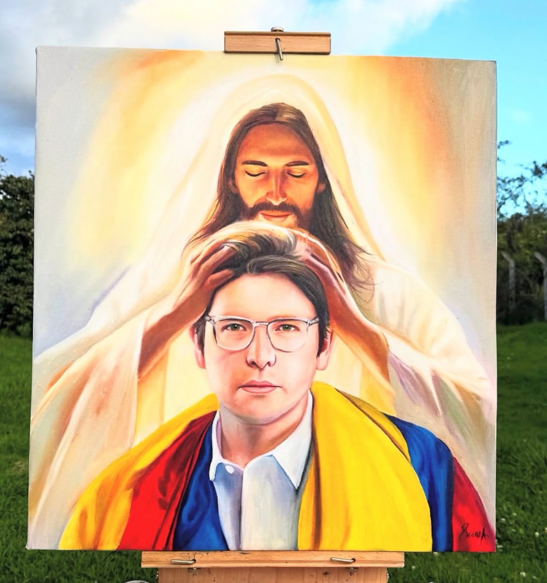 7NNoticias's tweet photo. #Actualidad / ¿Qué opina del cuadro que hizo el pintor Juan Pablo Pedraza, en homenaje a Miguel Uribe Turbay?

La obra de arte se llama “La fe mueve montañas” https://t.co/qjILJaJdwV