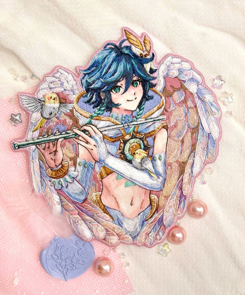 ₊‧꒰ Barbatos ꒱ ‧₊˚
my new created embroidered brooch
#GenshinImpact #venti #原神 #handcrafted