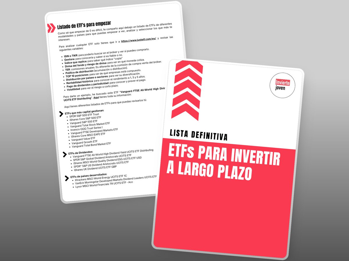 invierte_joven's tweet image. 🎁 He creado una guía GRATIS donde te enseño a invertir en ETFs y te comparto un listado filtrado de +20.
¿Lo quieres?
♻️ Haz RT
💬 Comenta "ETF"
📥 y te lo mando por DM
Solo los 100 primeros 👇