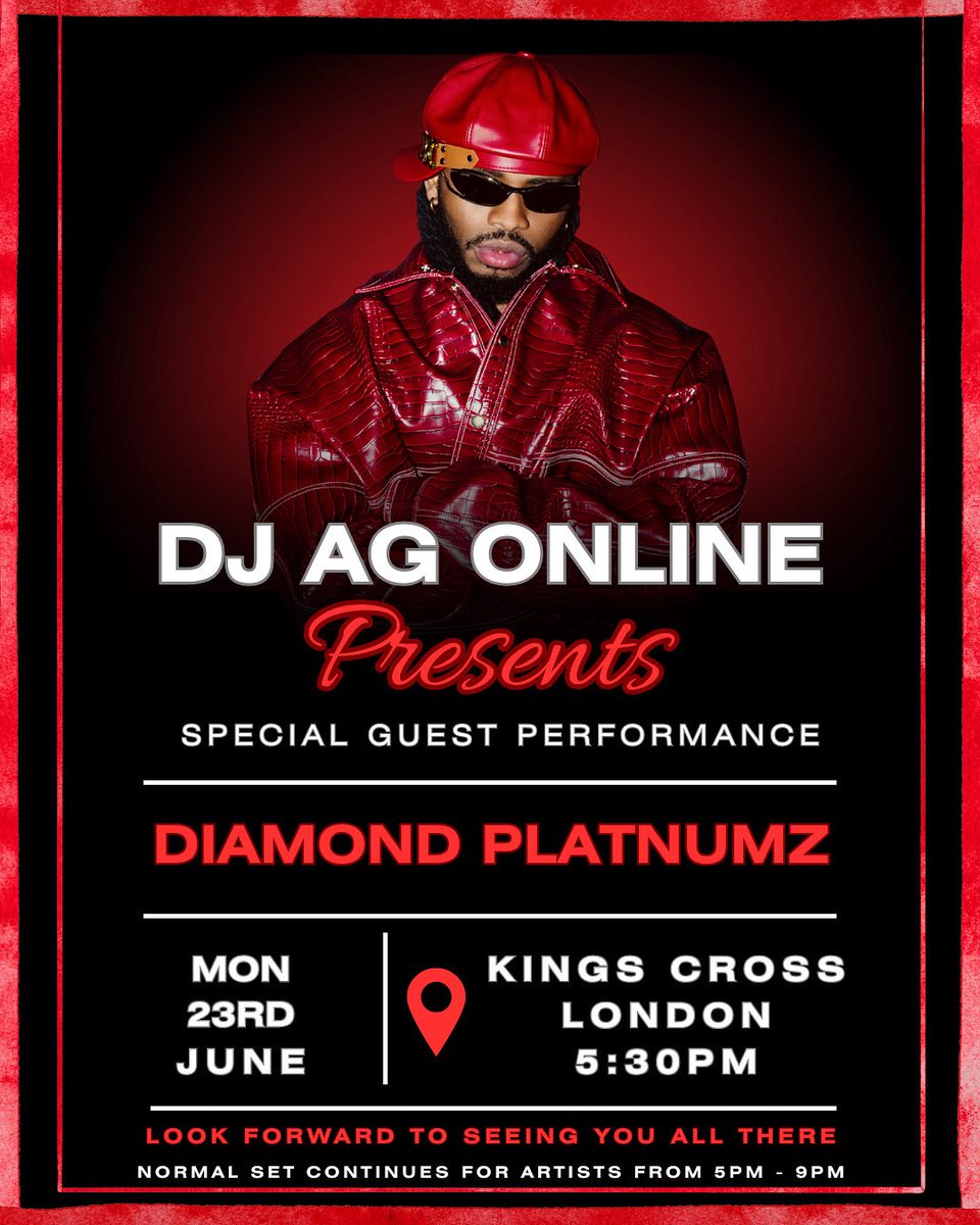 LONDON!! tomorrow 5:30 PM I will be at kings Cross📍With <a href="/djagonline/">DJ AG</a> Come let’s have fun🔥🚀