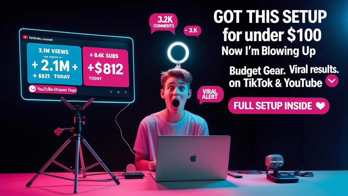 TechElitereview's tweet image. 🎥 Want to start streaming on TikTok or YouTube but don’t want to spend a fortune?
Here’s a complete guide to building a pro-level setup under $100
👉 bit.ly/45zTcBD

#ContentCreator #BudgetSetup #StreamingGear #YouTubeTips #TikTokCreator #CreatorTools #SetupGuide2025