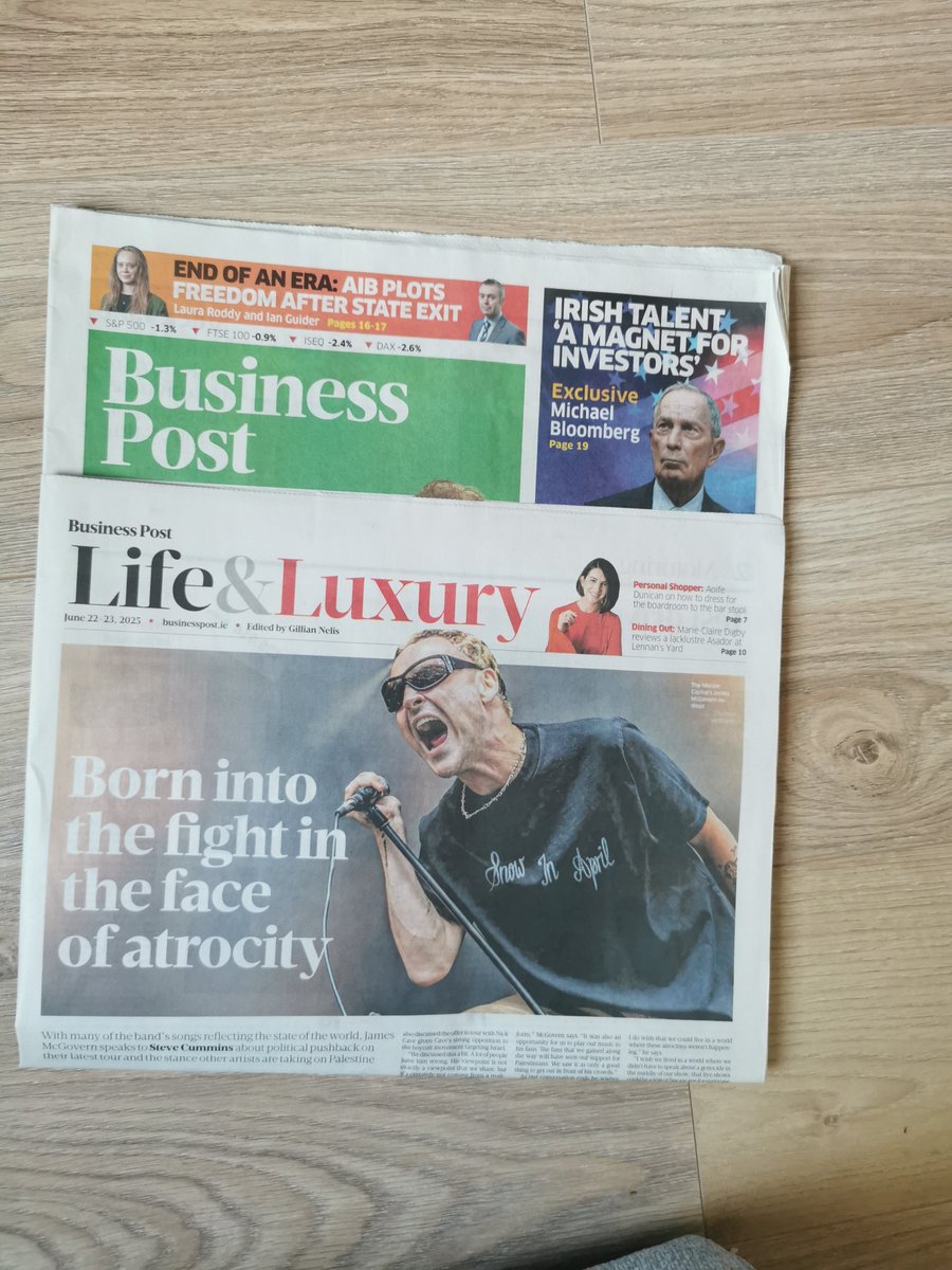 Steve Cummins (@steve_cummins) on Twitter photo Had a good chat last month with James McGovern of <a href="/MurderCapital_/">The Murder Capital</a> ahead of their Iveagh Gardens show next month. In today's <a href="/businessposthq/">Business Post</a>
<a href="/aikenpromotions/">Aiken Promotions</a> @gildedal Had a good chat last month with James McGovern of <a href="/MurderCapital_/">The Murder Capital</a> ahead of their Iveagh Gardens show next month. In today's <a href="/businessposthq/">Business Post</a>
<a href="/aikenpromotions/">Aiken Promotions</a> @gildedal