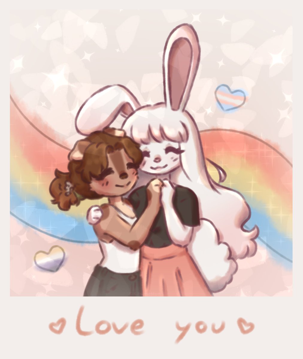 💗💛💙 Happy (late) pride month 💗💛💙 #pridemonth #furry #pride #digitalart