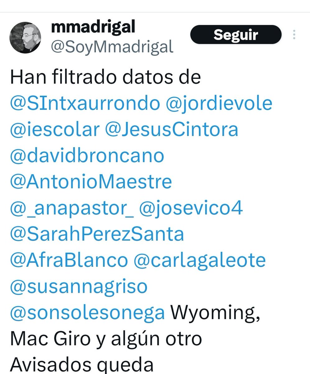 Han filtrado mis datos personales, desconozco lo qué es ni qué repercusión pueda tener.

Yo nunca me he escondido, tengo mi nombre, foto y pueblo en el perfil.
Intuyo que esto irá a más.

No tengo miedo y sé a lo que me expongo, no me pienso callar.