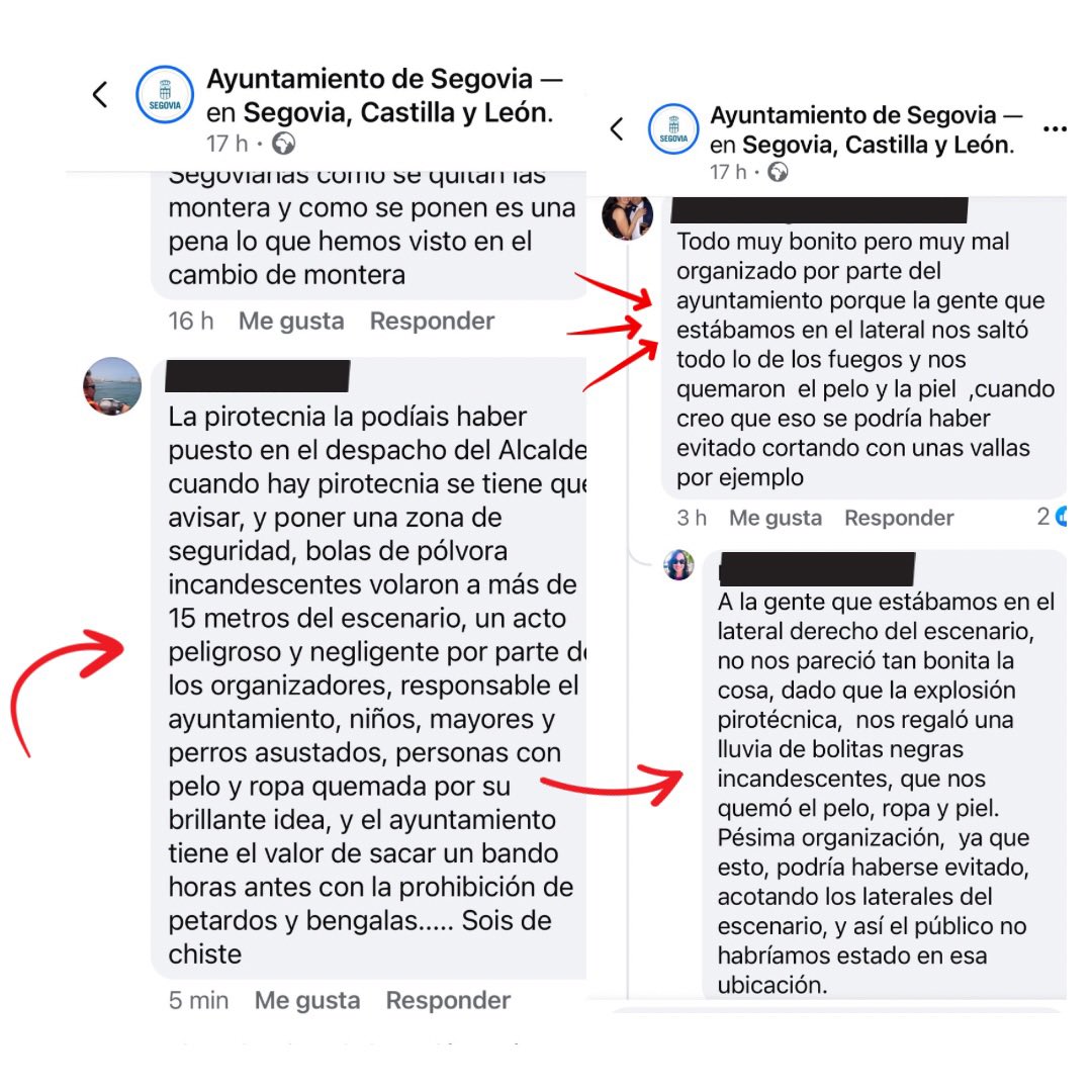 PSOE Ciudad de Segovia (@psoe_ciudaddesg) on Twitter photo ⚠️ Lo vivido anoche durante el acto de arranque de las Ferias y Fiestas de Segovia fue una irresponsabilidad del Gobierno municipal del PP <a href="/segovia_es/">Ayuntamiento de Segovia</a> Una explosión pirotécnica sin previo aviso, sin informar al público, ni a la Policía Local 🚔 ni a los bomberos 🚒
Abrimos 🧶👇🏻 ⚠️ Lo vivido anoche durante el acto de arranque de las Ferias y Fiestas de Segovia fue una irresponsabilidad del Gobierno municipal del PP <a href="/segovia_es/">Ayuntamiento de Segovia</a> Una explosión pirotécnica sin previo aviso, sin informar al público, ni a la Policía Local 🚔 ni a los bomberos 🚒
Abrimos 🧶👇🏻