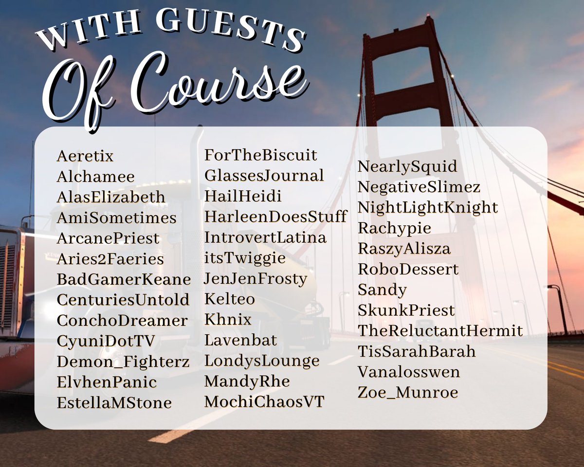 🚨🚨BIRTHDAY STREAM INCOMING 🚨🚨

Trucker Jen is hitting the road for a 3-day Celebration! 🚛🛣️

From June 23-25, 2PM-12AM daily🦺 
I will be playing American Truck Sim, and making stops at OTHER simulation games 🛑

Joined by over 40 of my friends, I'm ready to party!