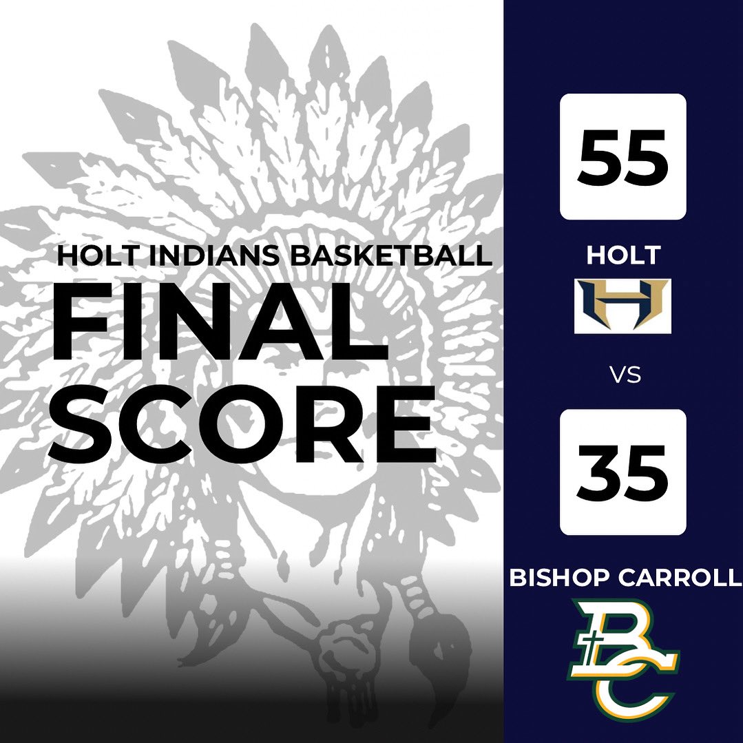 Holt improves to 3-0 defeating Bishop Carroll to start Sunday’s action at the Midwest Showcase. 
<a href="/HoltBasketballB/">Holt Boys Basketball</a>